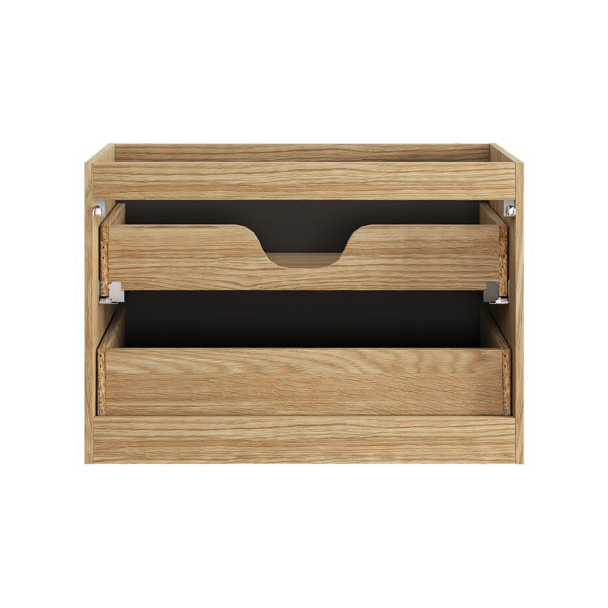 WASCHTISCHKOMBI 80cm 2 Teile - Ocean Black O BM452 in Schwarz / Geölter Eiche - Schwarz, Holz/Keramik (80/57/46cm)