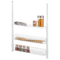 TELESKOP-GEWÜRZREGAL, weiß, Metall - Weiß, Metall (55/80/14cm) - bremermann