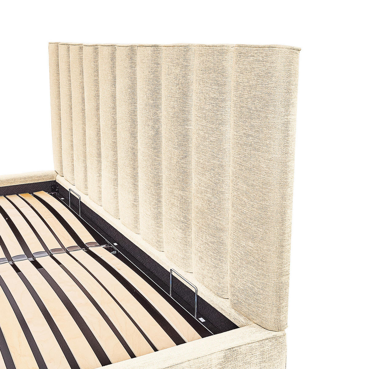 POLSTERBETT - Creme, Textil (180/200cm) - home24