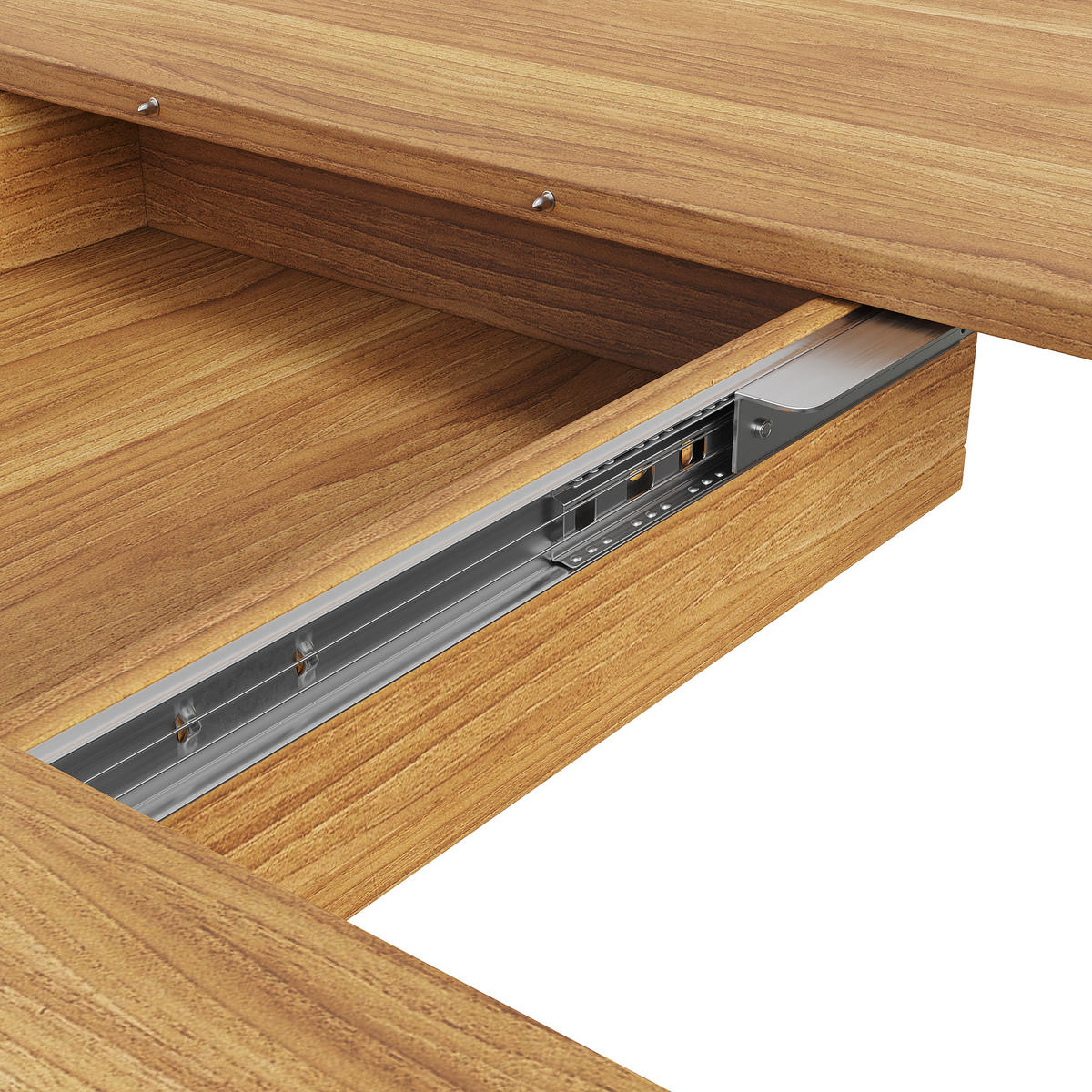 ESSTISCH in Holzoptik Ausziehbarer Küchentisch mit Stauraum, Multifunktionstisch für Küche und Wohnzimmer, 110–150cm - Braun, Holzwerkstoff/Metall (150/110/76cm) - STILVORA