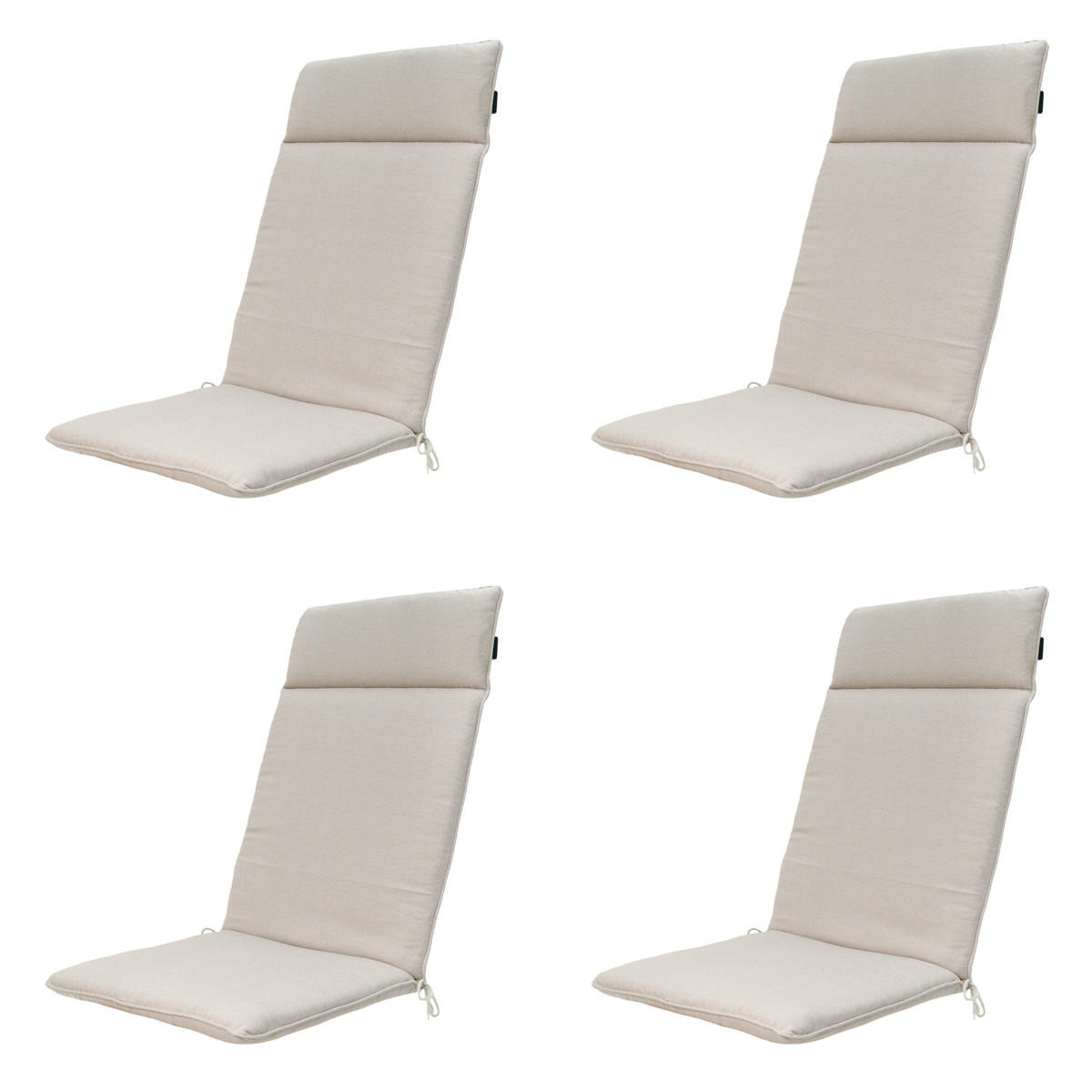 GARTENSTUHLKISSEN Naples 120/50 cm 4er-Set - Taupe, Textil (50/8/120cm) - Madison