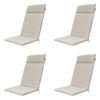 GARTENSTUHLKISSEN Naples 120/50 cm 4er-Set - Taupe, Textil (50/8/120cm) - Madison