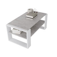 COUCHTISCH Holzwerkstoff rechteckig stabil Grau 42/54/96cm - Weiß/Grau, Holzwerkstoff (53.8/96/42cm) - CraftPAK