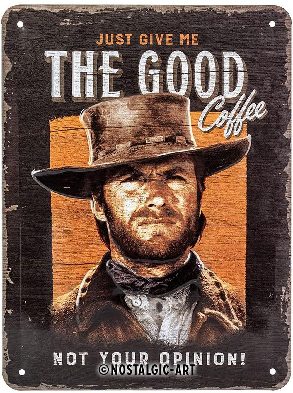 BLECHSCHILD 15/20 cm Celebrities The Good Coffee - Multicolor, Metall (15/20/0.5cm) - Nostalgic-Art