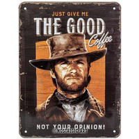 BLECHSCHILD 15/20 cm Celebrities The Good Coffee - Multicolor, Metall (15/20/0.5cm) - Nostalgic-Art