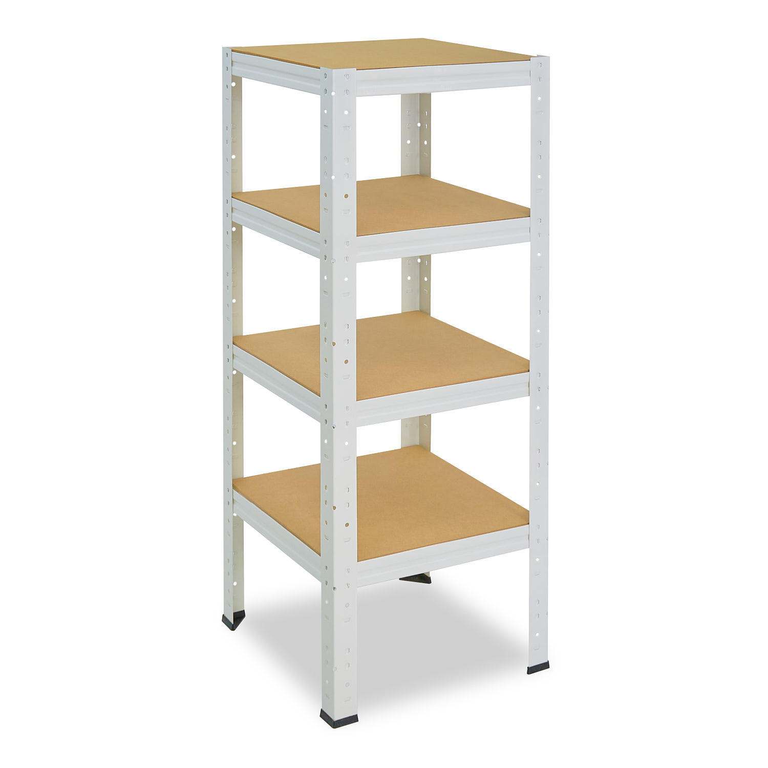 SCHWERLASTREGAL HOME 100x30x30 cm in weiß mit 4 Böden und 175 kg Traglast pro Boden - Creme, Metall (30/100/30cm) - shelfplaza