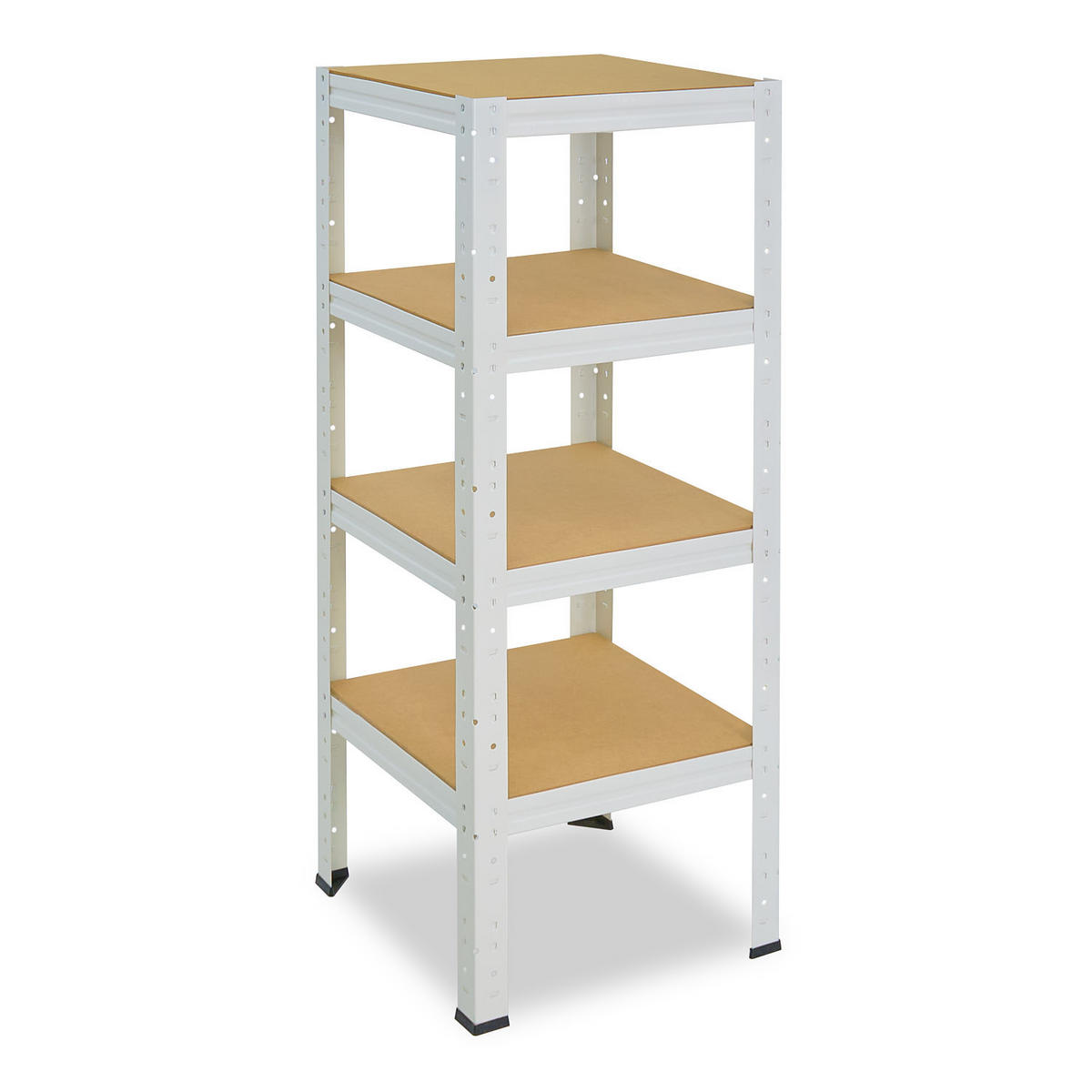 SCHWERLASTREGAL HOME 100x30x30 cm in weiß mit 4 Böden und 175 kg Traglast pro Boden - Creme, Metall (30/100/30cm) - shelfplaza