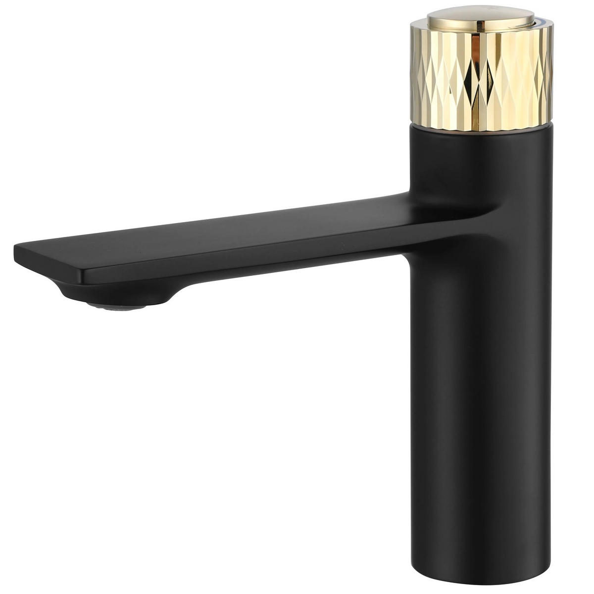 WASCHBECKENARMATUR Rea Storm Black Gold Low - Schwarz, Metall (4.2/15/15cm) - REA