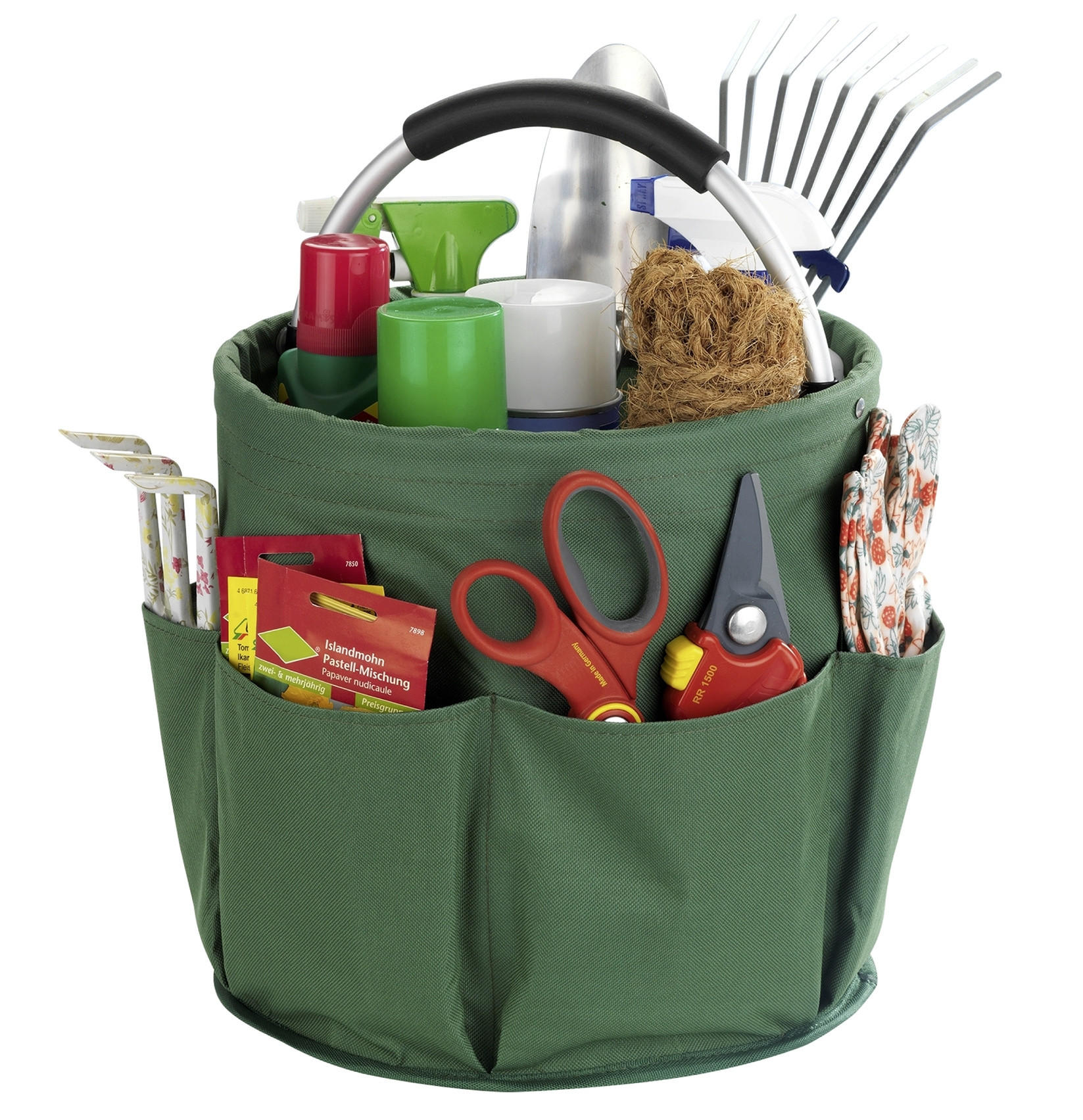 GARTENWERKZEUGTASCHE Caddy grün - Grün, Textil (28/26.5/28cm)