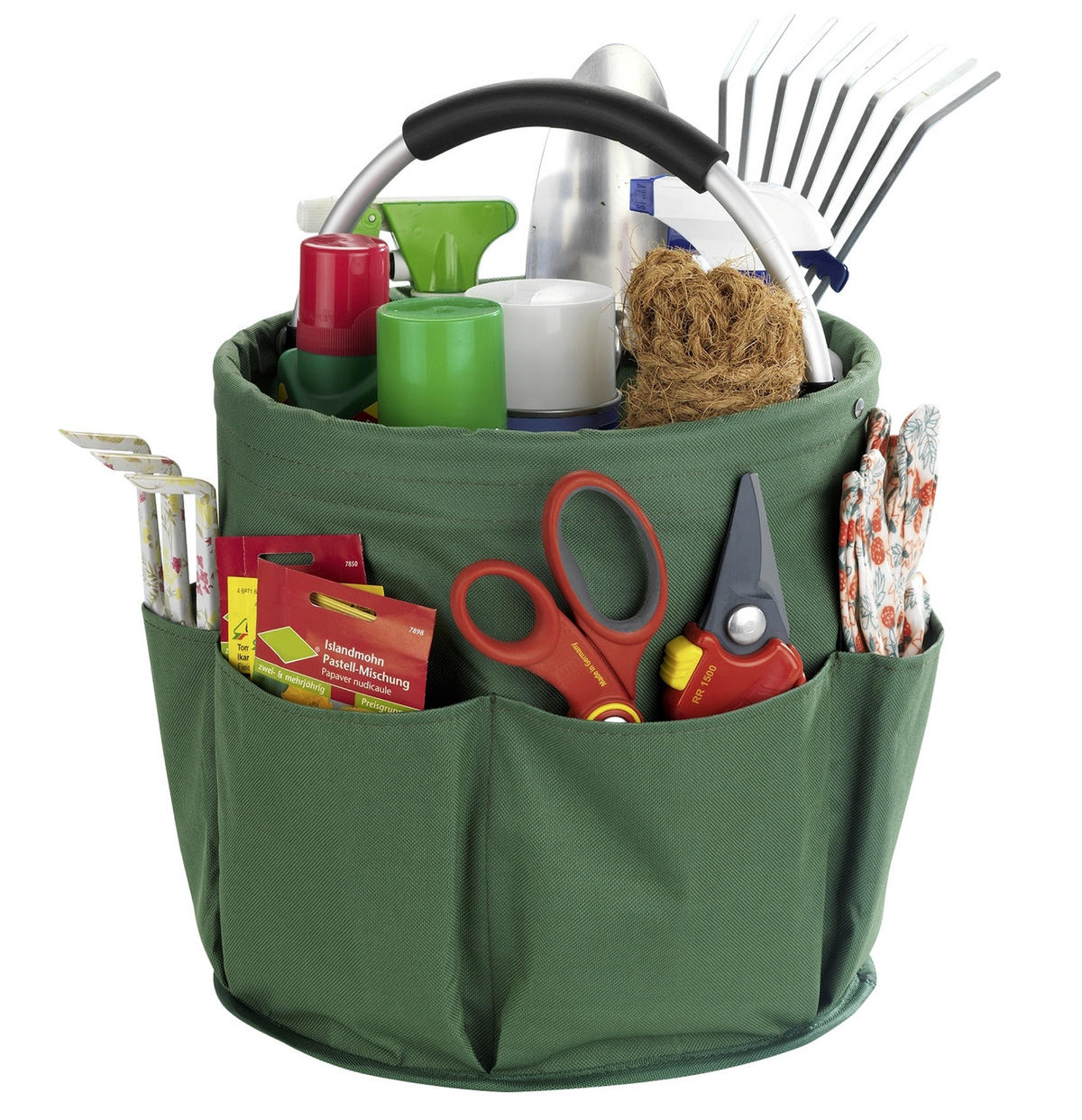 GARTENWERKZEUGTASCHE Caddy grün - Grün, Textil (28/26.5/28cm)
