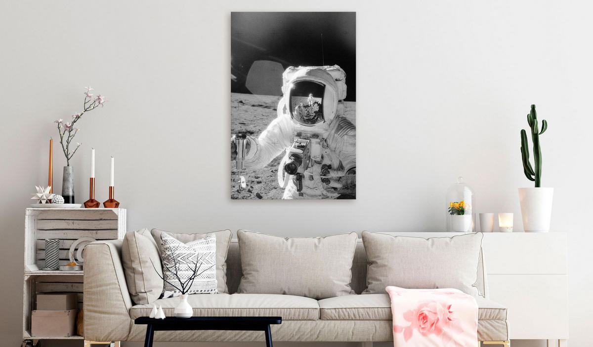 KUNSTDRUCK Schwarz-Weiß 40/60 cm - Schwarz, Textil (40/60cm) - KUNSTLOFT