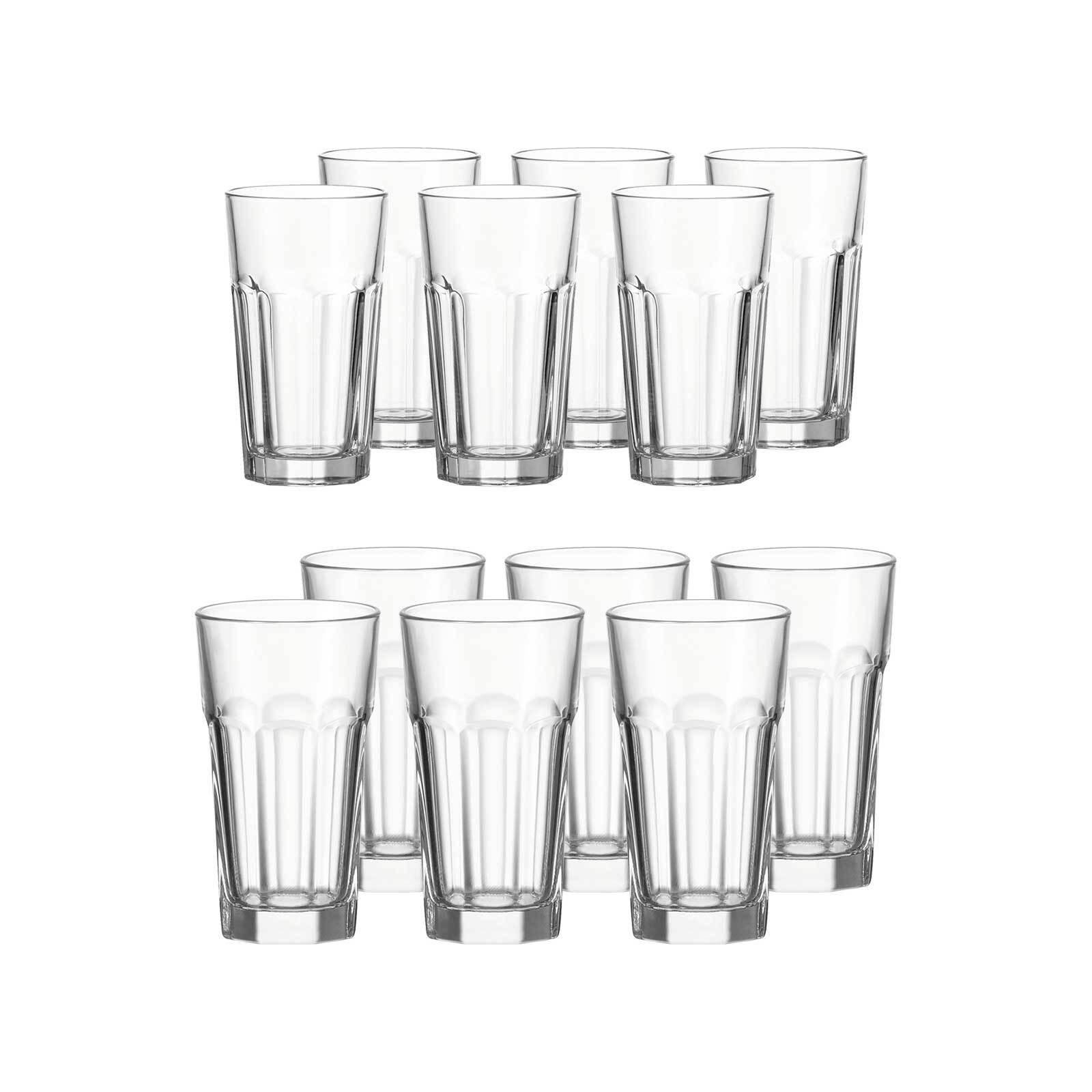LONGDRINKGLÄSER Rock transparent 24er Set - Transparent, Glas (0.001L) - Leonardo Living