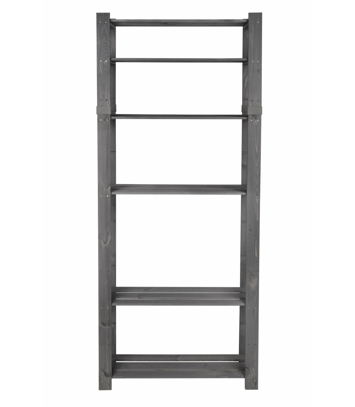 HOLZREGAL PINEPEAK 200x80x28cm 6 Fachboden 1,2cm dickes Kiefernholz Grau - Grau, Holz (80/200/28cm) - PROREGAL