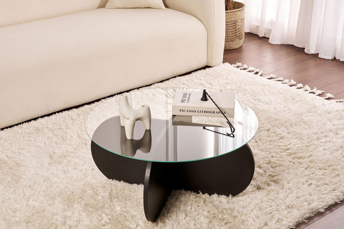 COUCHTISCH aeris Schwarz - Schwarz, Holz (75/75/35cm) - Habitat Garten