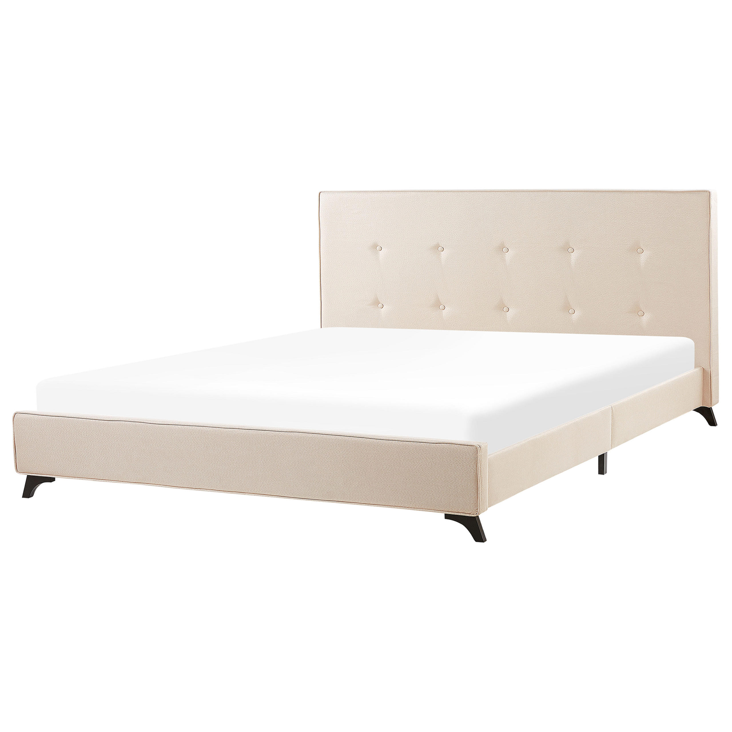 POLSTERBETT 180/200cm Beige Ambassador - Beige, Textil (180/200cm) - Beliani
