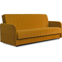 SCHLAFSOFA PORTO Schlaffunktion Samt Senfgelb - Gelb, Holz/Textil (198/88/86cm) - makarowski meble