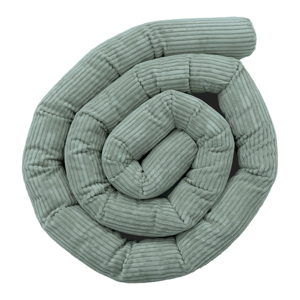 BETTUMRANDUNGSSCHUTZ Bettschlange aus Cord, 150 cm, Olivgrün - Grün, Textil - MeowBaby
