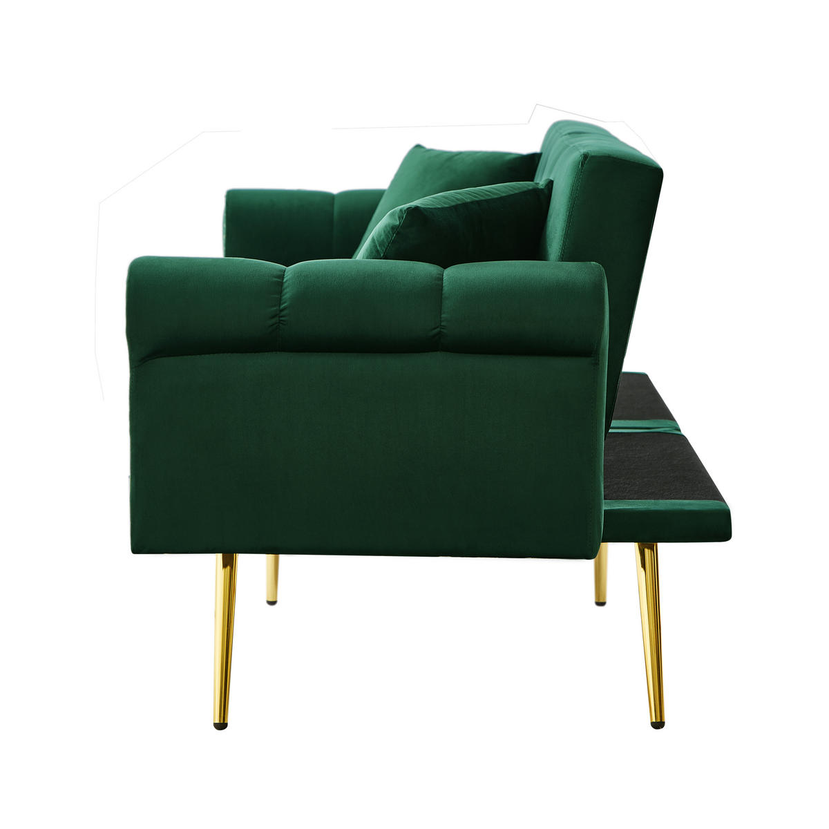 SCHLAFSOFA DE-35351 3-fach verstellbar Grün - Grün, Metall (75/70/173cm) - ComfortXL