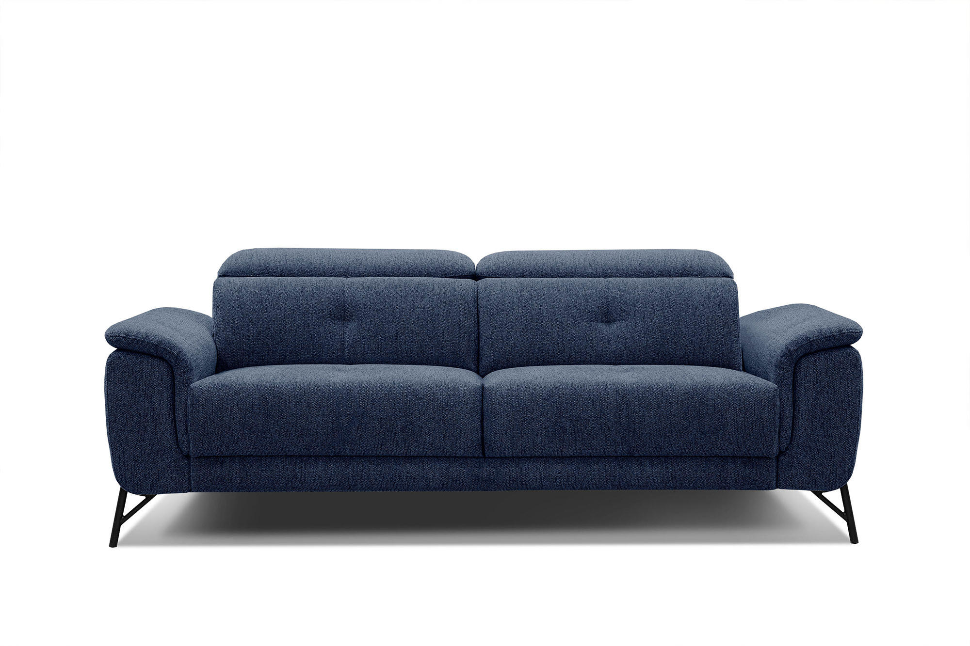 SOFA AVENA 3-Sitzer, dunkelblau - Dunkelblau, Holzwerkstoff/Textil (204/80/108cm) - Courtois Laville