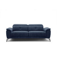 SOFA AVENA 3-Sitzer, dunkelblau - Dunkelblau, Holzwerkstoff/Textil (204/80/108cm) - Courtois Laville