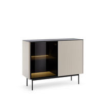 SIDEBOARD VELLUTO 107x39x84 cm mit 2 Türen Kaschmir - Kaschmir, Holzwerkstoff (107/84/39cm) - MASSENO