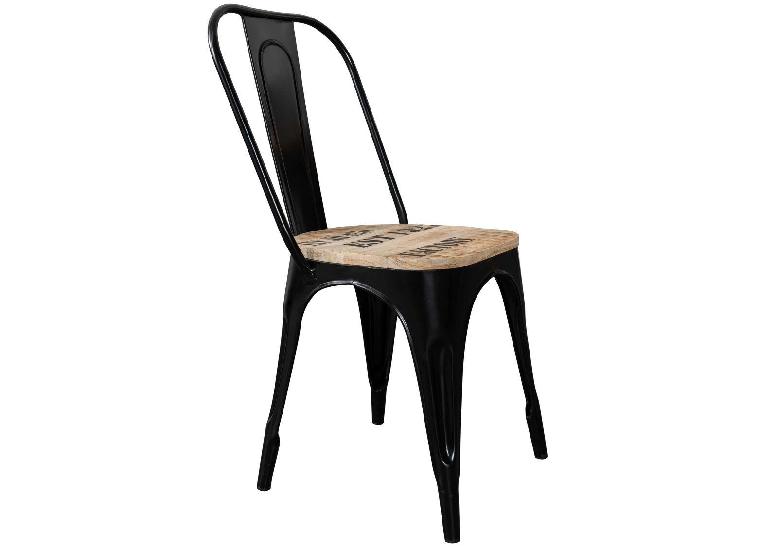 STUHL Mango 45x45x90 natur bedruckt FACTORY #34 - 2er Set - Braun, Holz (45/90/45cm) - Massivmoebel24