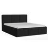 POLSTERBETT FOXY 160/200 in Boucle Schwarz - Schwarz, Holz/Holzwerkstoff (160/200cm) - Deine Möbel 24