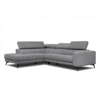 ECKSOFA MORELLO 5-Sitzer, grau - Schwarz/Grau, Holzwerkstoff/Textil (158/269cm) - Courtois Laville