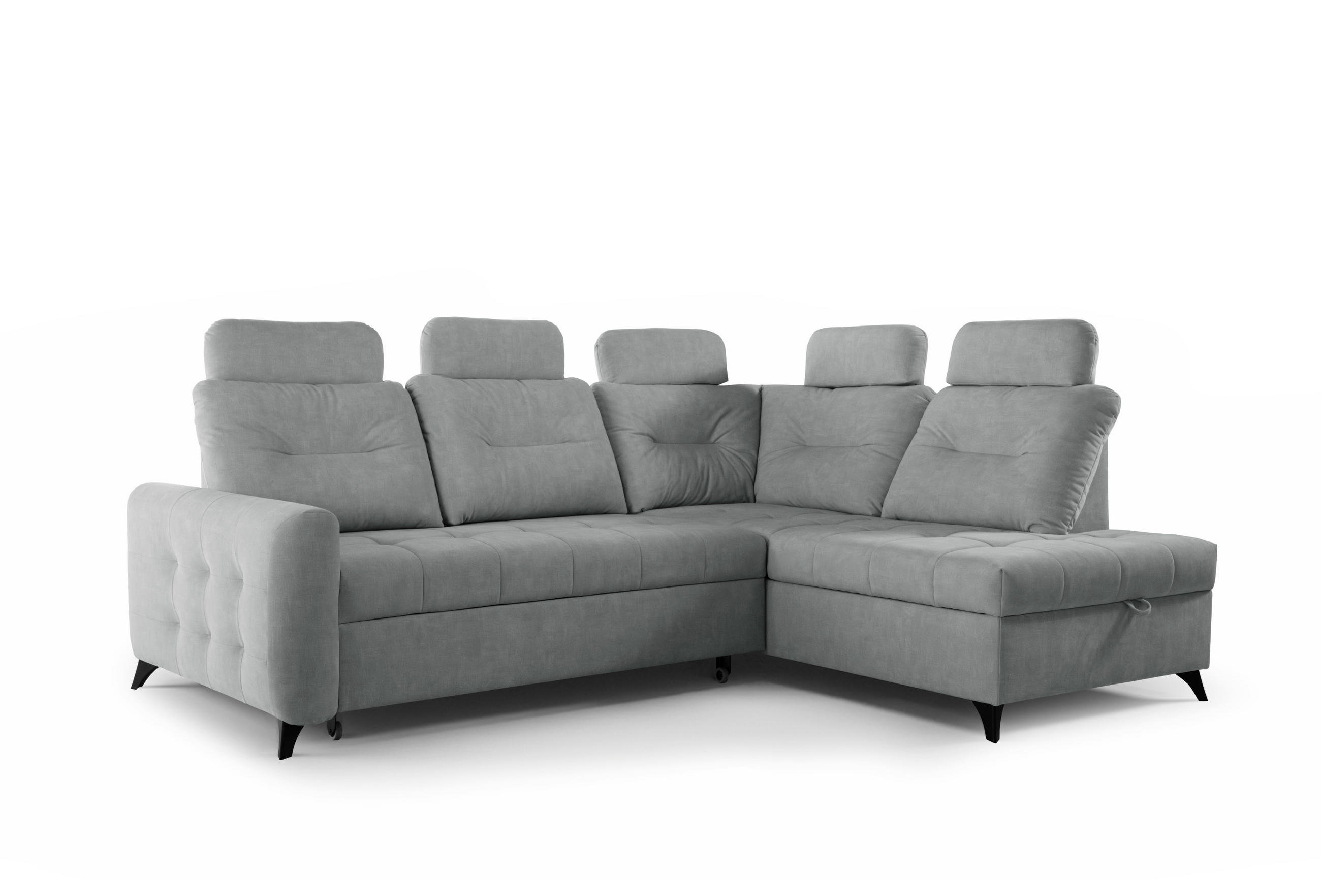ECKSOFA 250 cm in Stahlgrau - Grau, Textil (250/200cm) - Home Collective