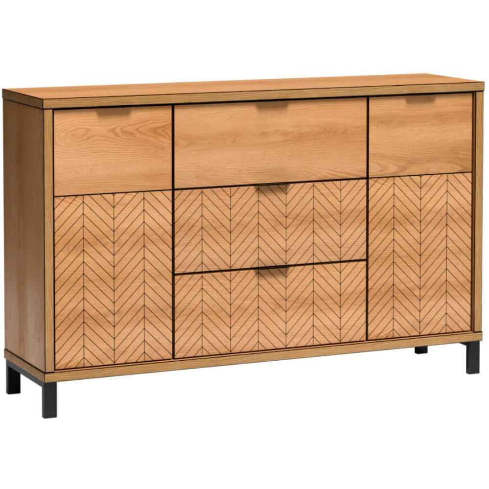 Beautysofa Kommode Eiche 158x90x41 cm