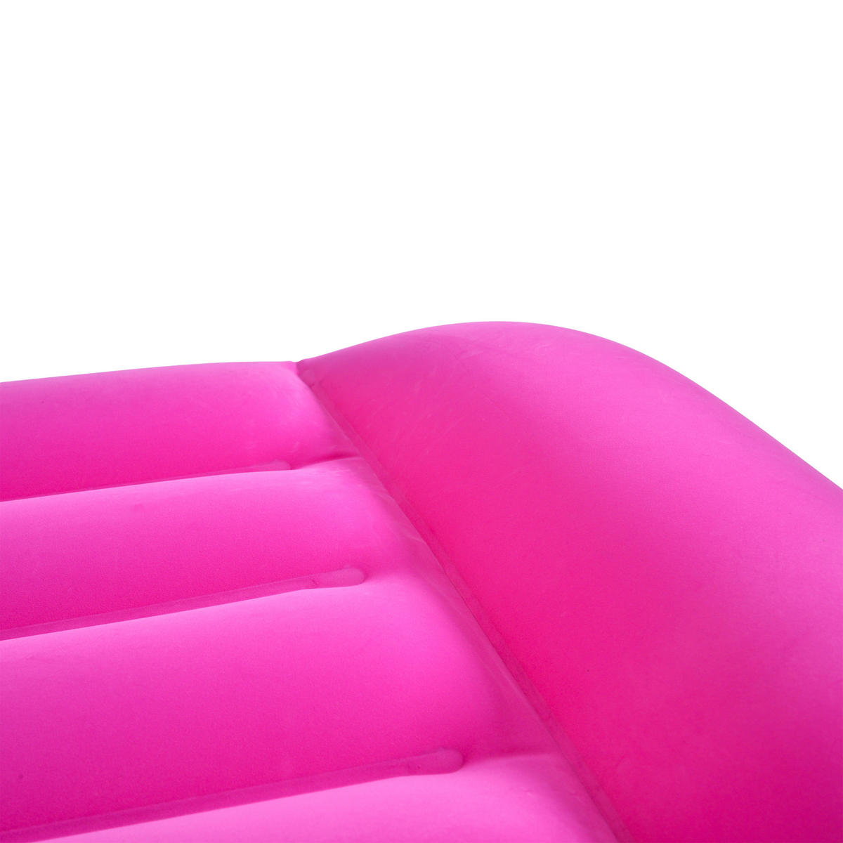 LUFTBETT Luftmatratze Camping Kinder 157 x 66 x 23 cm rosa aufblasbar ohne Pumpe - Rosa, Kunststoff (66/157cm) - Avenli