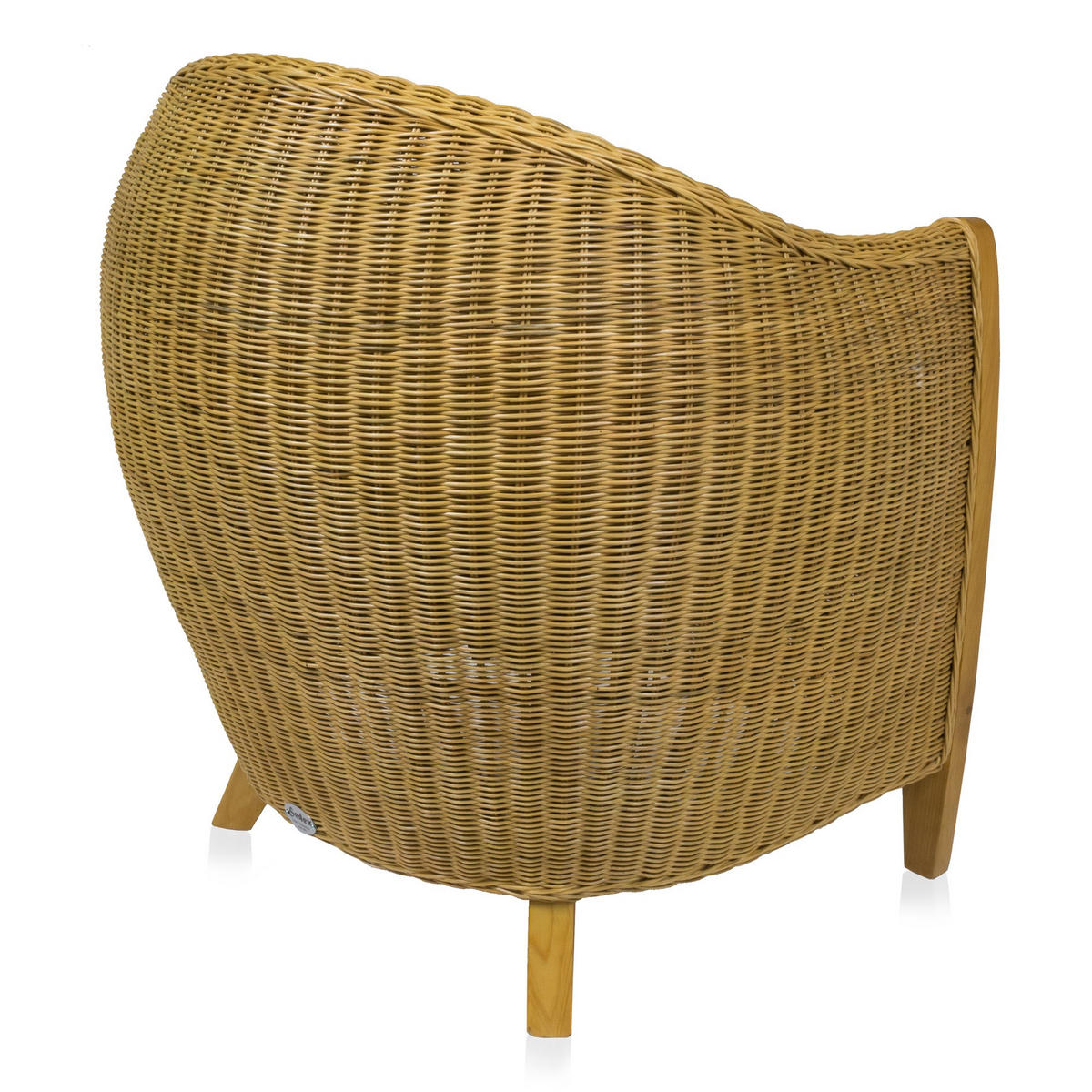 SESSEL Bari Rattansessel - Hellbraun, Holzwerkstoff (74/83/75cm) - Sedex