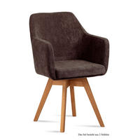 ARMLEHNSTUHL drehbar (2er-Set) Dorry 57x87x60 Eiche geölt/Braun - Eichefarben/Braun, Kunststoff (60/87/57cm) - 58aufmkessel