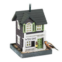 VOGELFUTTERHAUS - Multicolor, Holz (18/23.5/18cm) - Relaxdays