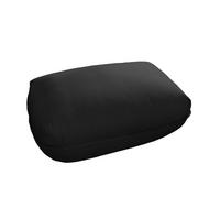 HOCKER DAVITO Schwarz Leder - Schwarz, Leder (102/46/65cm) - KAWOLA
