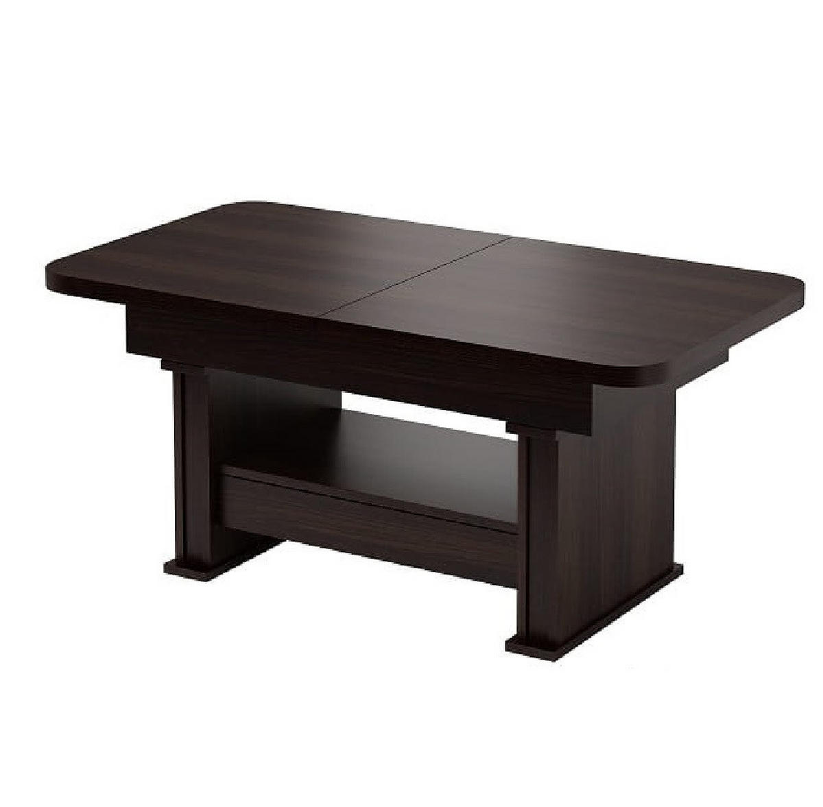 COUCHTISCH rechteckig Walnuss Wenge ausziehbar höhenverstellbar - Walnussfarben, Holzwerkstoff (70/120/60cm) - designimpex