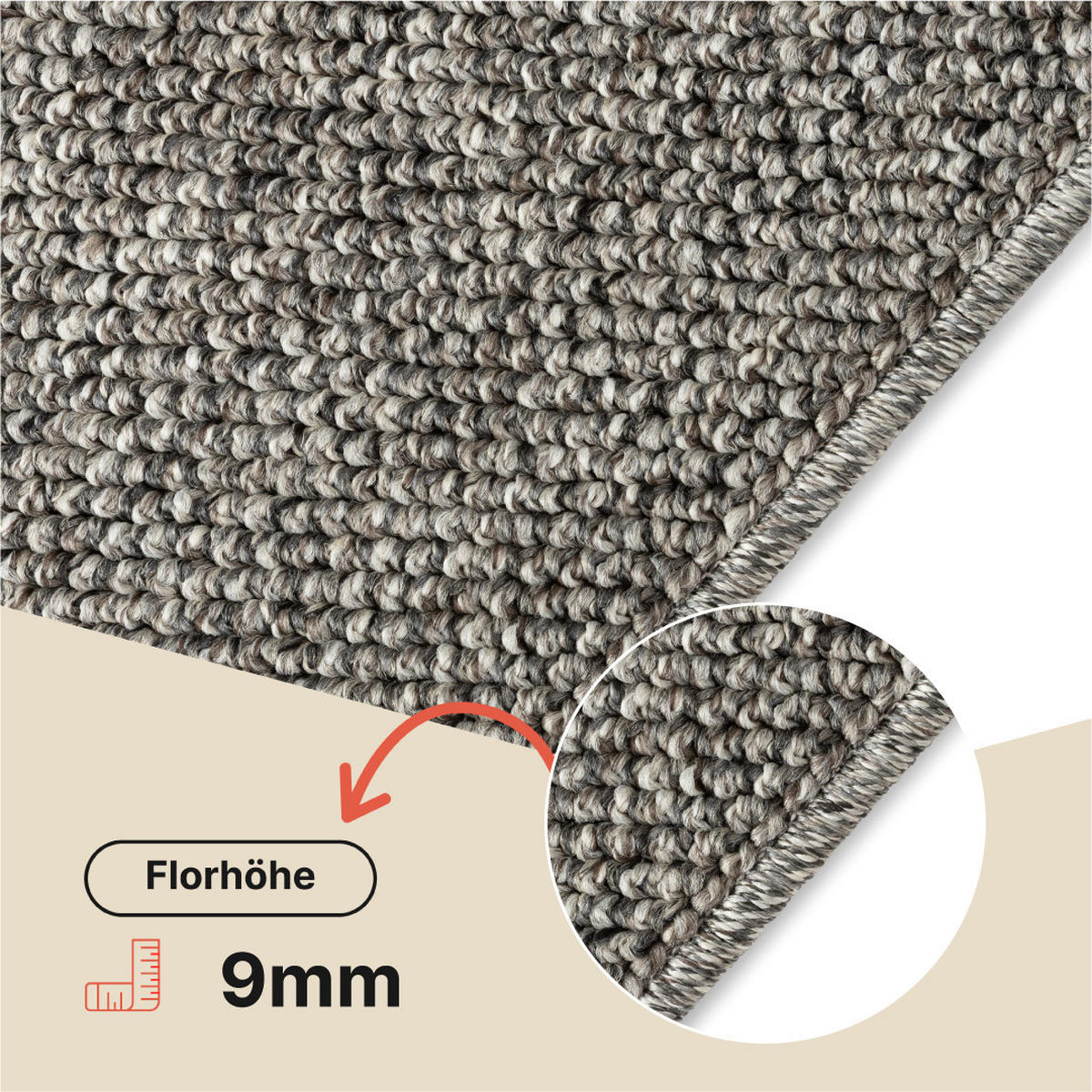 TEPPICH CALMA grau modern 140/200 cm - Grau, Textil (140/200cm) - Tapiso
