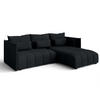 ECKSOFA L Form Cosmova Schwarz 245/182/83 cm mit Schlaffunktion - Schwarz, Kunststoff/Textil (245/182cm) - AX Living