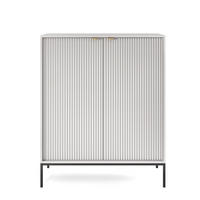 HIGHBOARD Vellore Grau 104 cm - Goldfarben/Schwarz, Holzwerkstoff/Metall (104/125/39cm) - Selsey