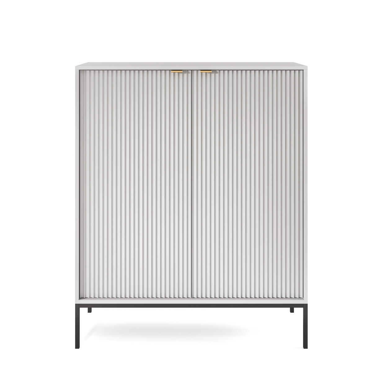 HIGHBOARD Vellore Grau 104 cm - Goldfarben/Schwarz, Holzwerkstoff/Metall (104/125/39cm) - Selsey