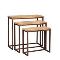 BEISTELLTISCH Zoah Braun 70/29/65cm 3er-Set - Braun, Metall (70/29/65cm) - PTMD Collection