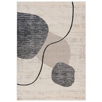 TEPPICH Beige Geometrisch In-Outdoor Pflanzlich Kurzflor Rechteckig 160 x 230 cm - Beige/Grau, Textil (160/230cm) - Mazovia