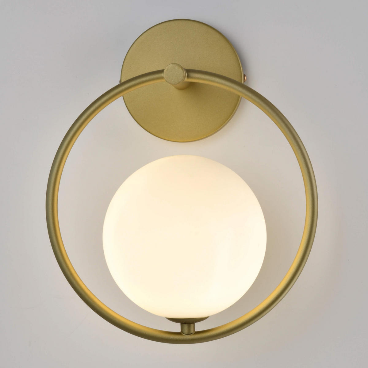 WANDLEUCHTE Steya, Weiß und Gold, 30cm - Goldfarben, Glas (25/30/20cm) - KOSILUM