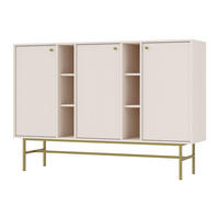 SIDEBOARD TORINO 158/108/41 cm mit 3 Türen Beige - Beige, Holzwerkstoff (158/108/41cm) - MASSENO
