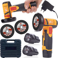 WINKELSCHLEIFER MBB12V, Akku 12 V, Ø 76 mm, M10 Welle, 19.500 U/min, 2 Akkus, Ladegerät, 2 Scheiben - Multicolor, Kunststoff/Metall (10/10/10cm)