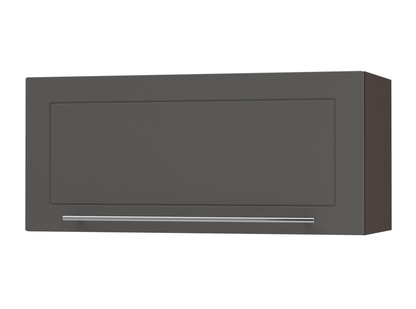 KLAPPHÄNGESCHRANK Kvantum W4B/80-AV Graphit Matt / Lava Matt 80 / 32,5 / 36cm - Dunkelgrau/Graphitfarben, Holz/Holzwerkstoff (80/36/32.5cm) - Feldmann-Wohnen