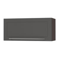 KLAPPHÄNGESCHRANK Kvantum W4B/80-AV Graphit Matt / Lava Matt 80 / 32,5 / 36cm - Dunkelgrau/Graphitfarben, Holz/Holzwerkstoff (80/36/32.5cm) - Feldmann-Wohnen