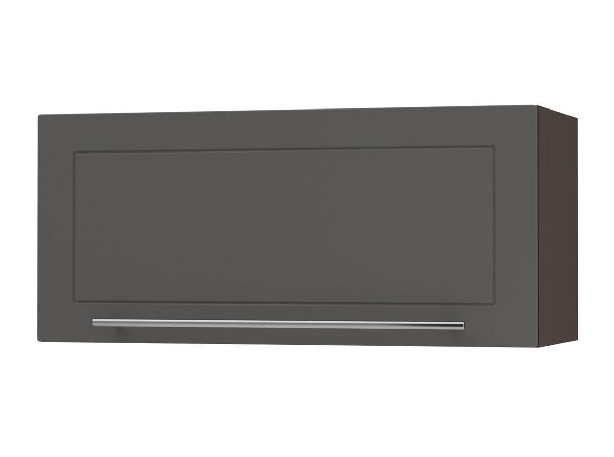 KLAPPHÄNGESCHRANK Kvantum W4B/80-AV Graphit Matt / Lava Matt 80 / 32,5 / 36cm - Dunkelgrau/Graphitfarben, Holz/Holzwerkstoff (80/36/32.5cm) - Feldmann-Wohnen