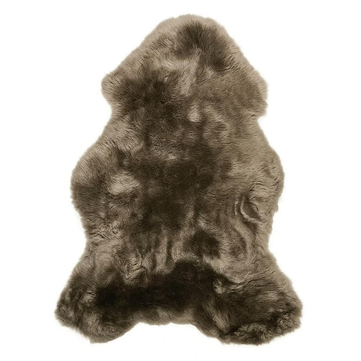 LAMMFELL Merinofell Dunkel-Taupe Dichte Wolle ca. 100 cm - Taupe, Fell (50/100cm) - Provellus