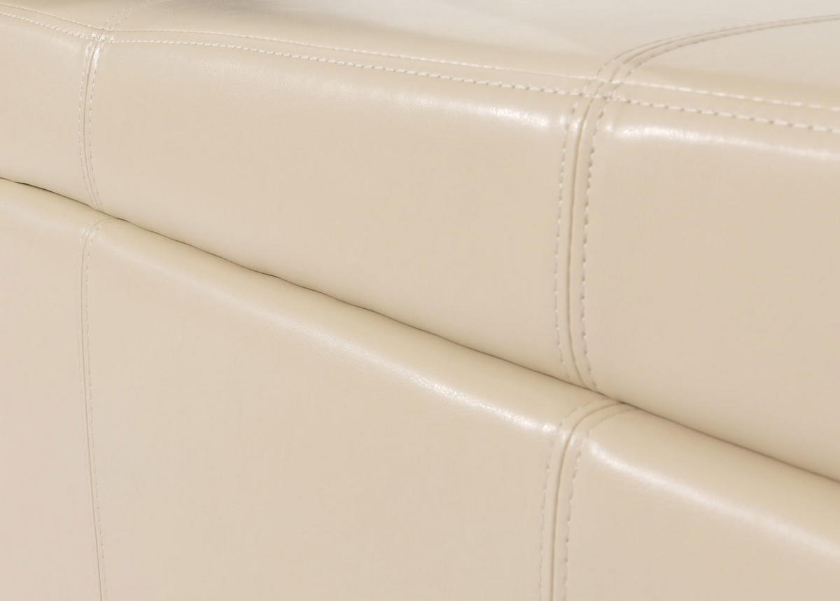 SITZBANK MIT AUFBEWAHRUNG XXL Cremeweiß - Creme/Weiß, Textil (180/45/45cm) - MCW